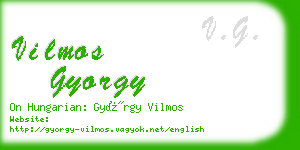 vilmos gyorgy business card